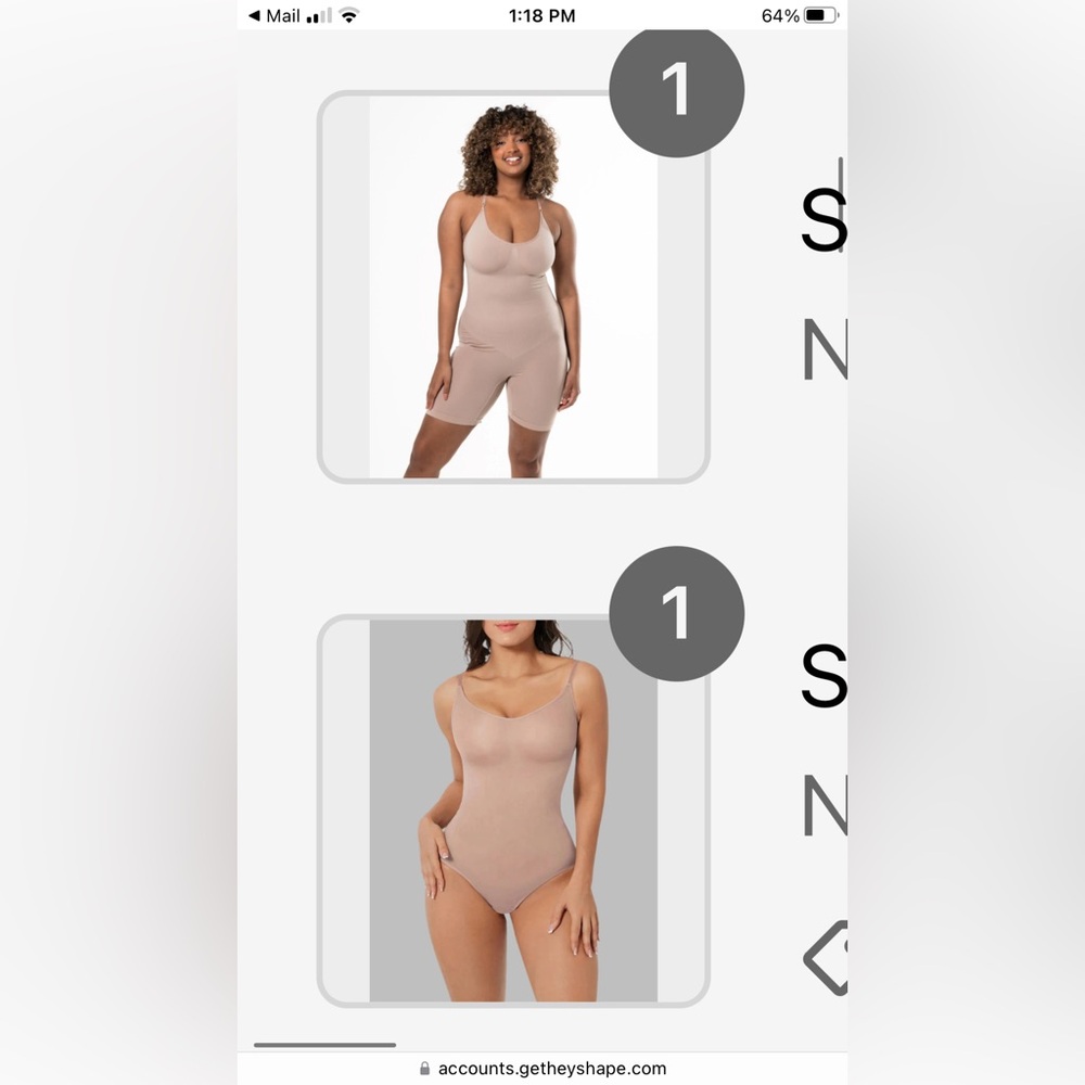 HEYSHAPE shapewear set. Two items